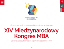 Tablet Screenshot of kongresmba.pl